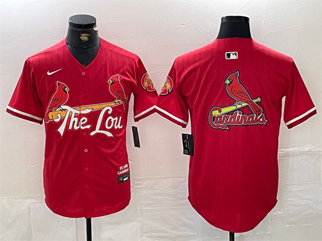 Men's St. Louis Cardinals Team Big Logo Red 2024 City Connect Limited Stitched Baseball Jersey Men's St. Louis Cardinals Team Big Logo Red 2024 City Connect Limited Stitched Baseball Jersey